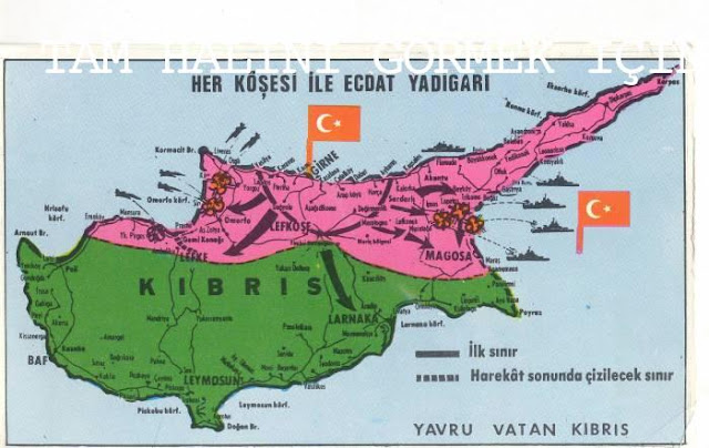 Kıbrıs Barış Harekatı Haritası