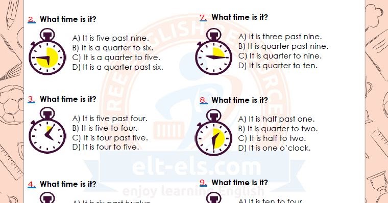 telling-the-time-in-english-multiple-choice-test-www-elt-els