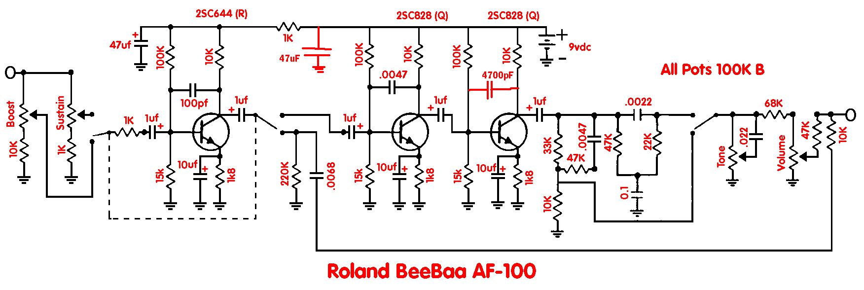Guitar Effects - Vero - Point to Point - Tag Board Layouts: ROLAND