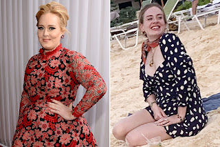 singer adele before and after weight loss picture
