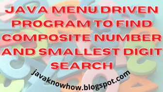 Menu driven program in java using switch case - Java and Python tutorial
