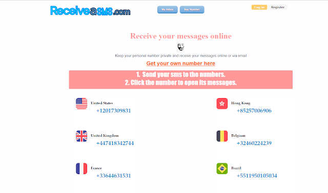 Receive a SMS Online：https://receive-a-sms.com