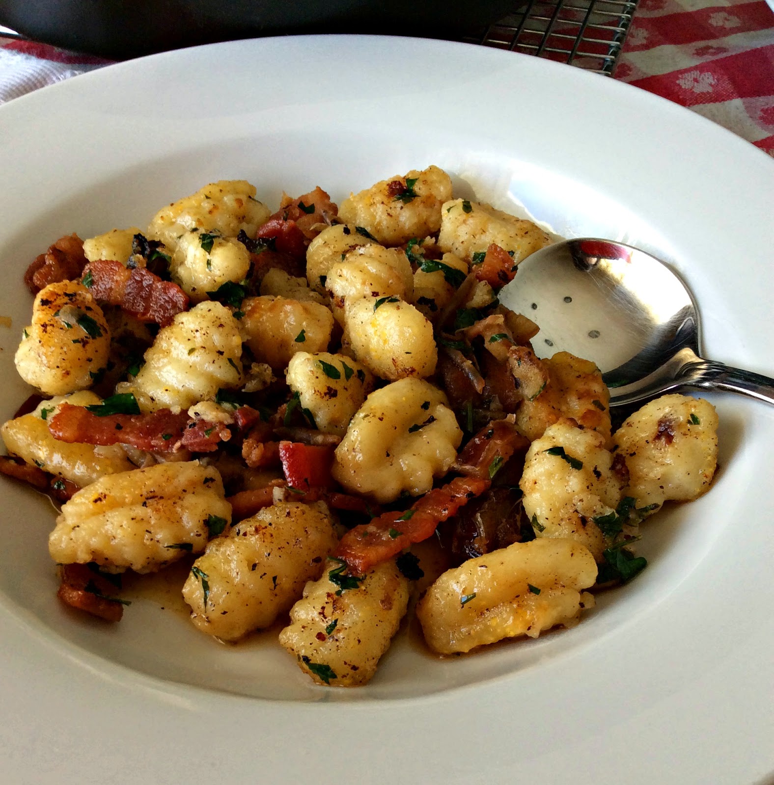 Cooking On A Budget Gnocchi with Bacon and Dates