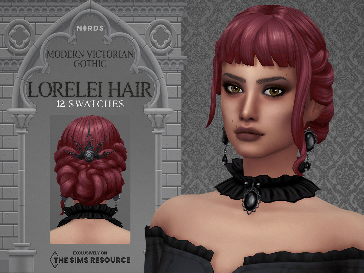 Lorelei Sims 4 CC Hair