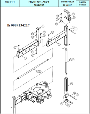Xy lanh nâng hạ và ra vào chân trước Dong Yang 15 tấn SS3504-SS3506-SS3506M Xy lanh nâng hạ và ra vào chân trước Dong Yang 15 tấn SS3504-SS3506-SS3506M