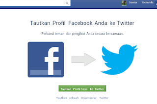 cara menghubungkan akun facebook ke akun twitter