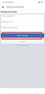 Facebook password change, fb password change