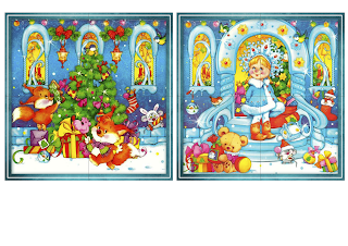 Новогодние пазлы для малышей