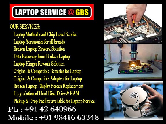 Laptop Service Centers in Chennai | Laptop Service in Chennai: GBS