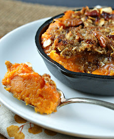 Authentic Suburban Gourmet: { Brandied Yams with Pecan Crumble Topping }