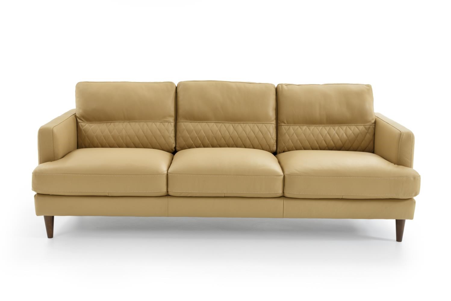 beige color leather sofa set
