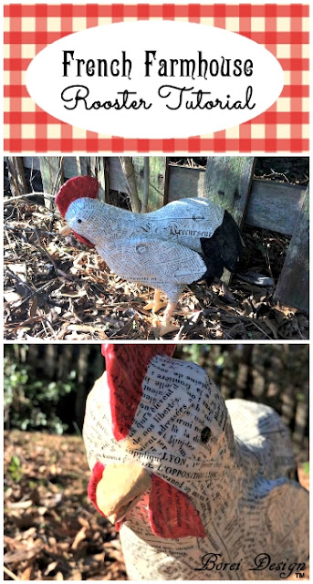 how-to-make-rooster-french-tutorial-chicken-paper-mache-decoupage