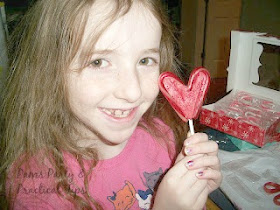 Valentine's Day Heart Pops make from candy canes 