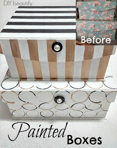 Transform storage boxes with chalk paint for a modern look! diy beautify