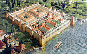 An artist's reconstruction of the vast palace Diocletian built for himself in what is now Split in Croatia