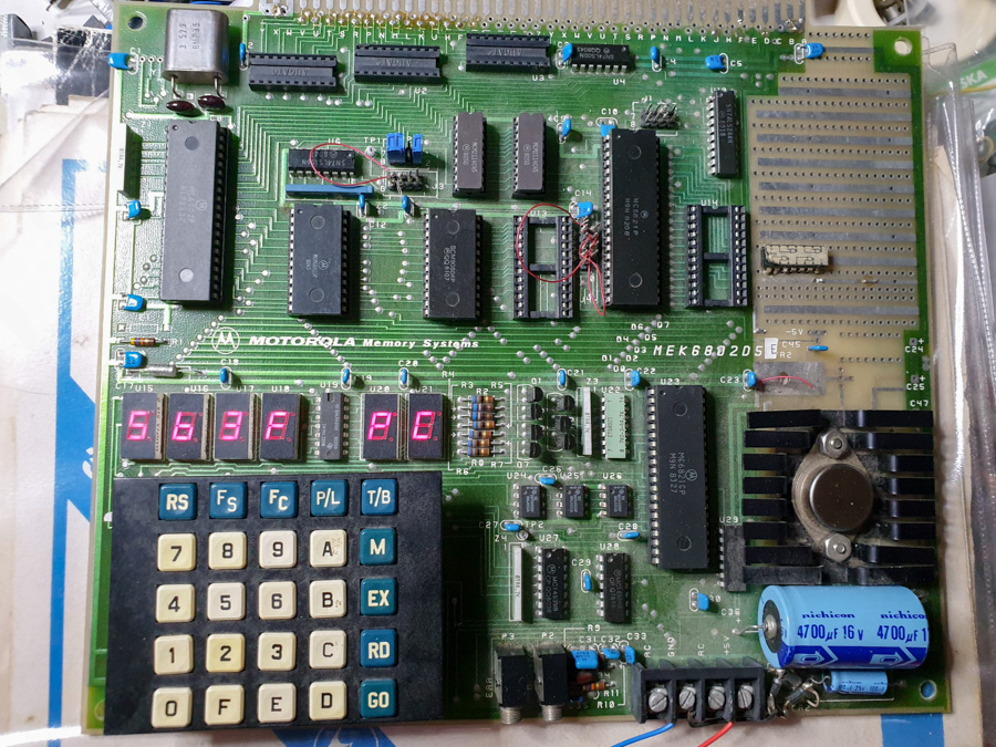 OH2DD: MEK6802D5E MicroComputer Evaluation Board - Assembler fiilistelyä