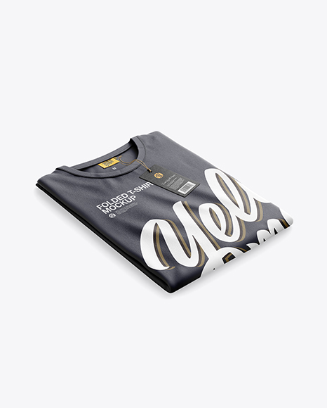 Download Free Folded T Shirt Mockup Half Side View Free Mockup Templates.