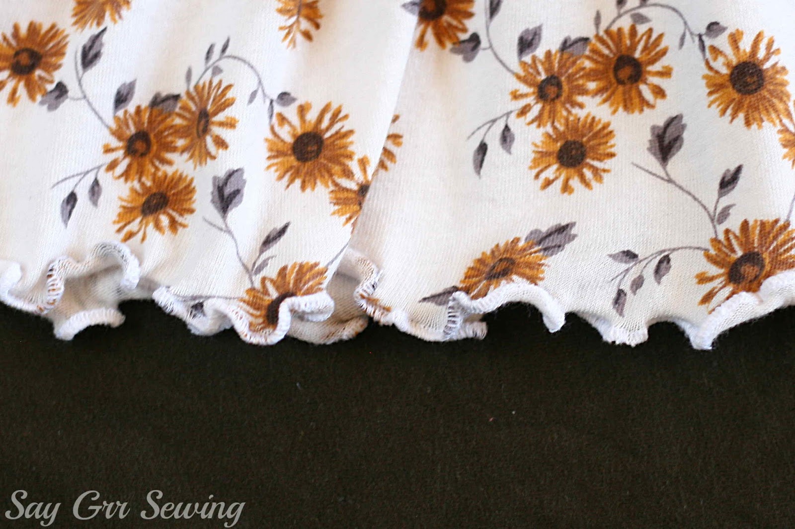 Say Grr Sewing Knit Sunflower Dress