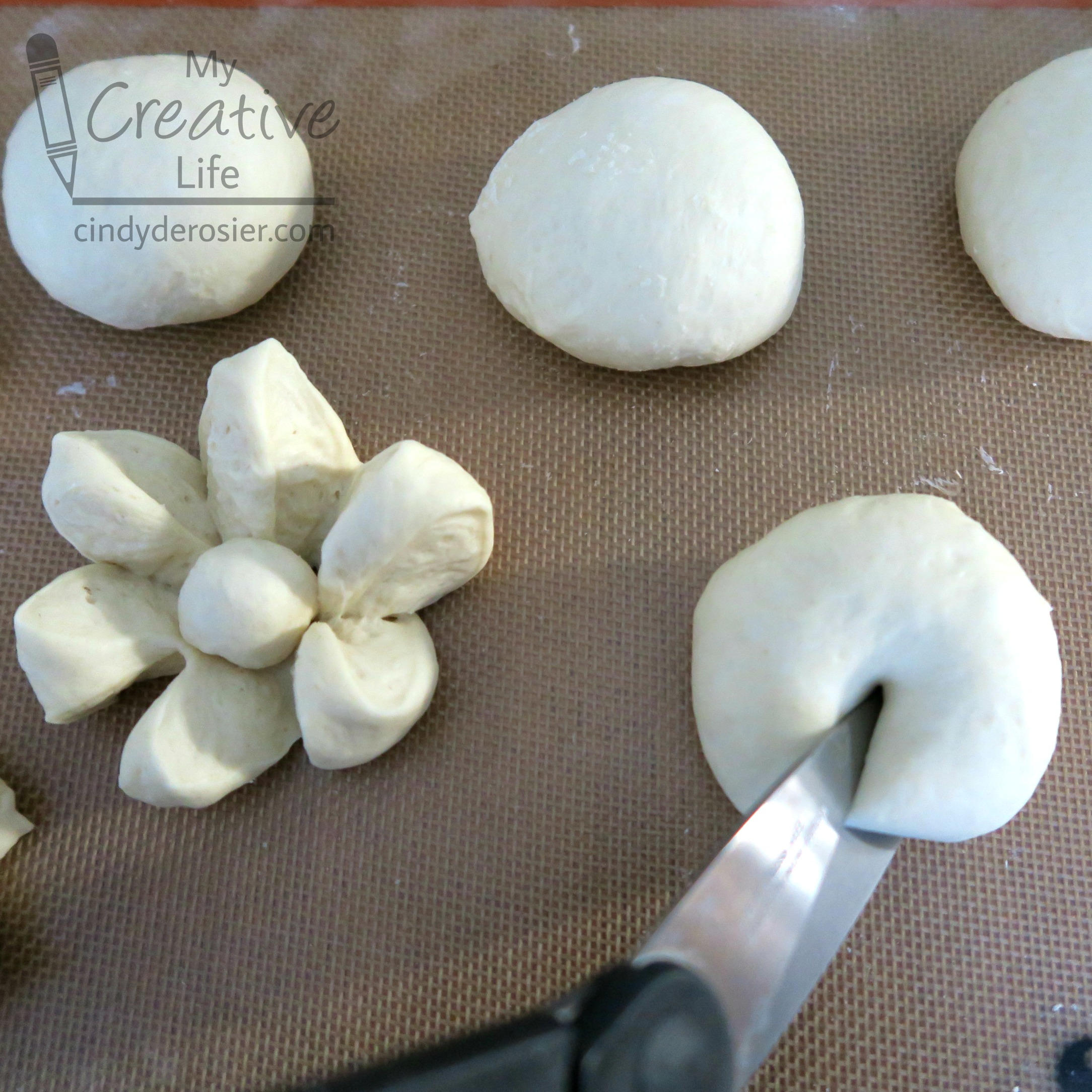 Cindy deRosier My Creative Life Glazed Flower Rolls