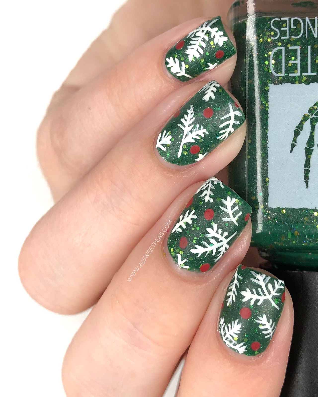 Christmas Nails Pine Sprig Nail Art — 25 Sweetpeas