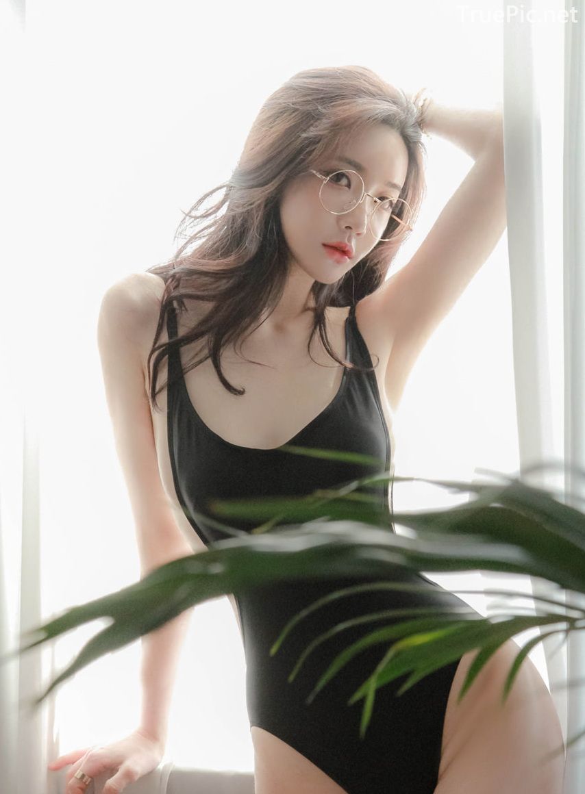 Korean model and fashion - Yoo Gyeong - Black Red White Lingerie