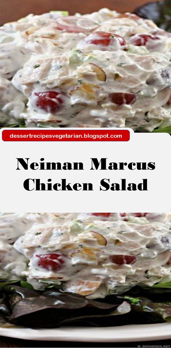 This tasty Neiman Marcus Chicken Salad has a secret ingredient that gives the texture of the salad a wonderfully creamy texture. What is it ? Freshl…