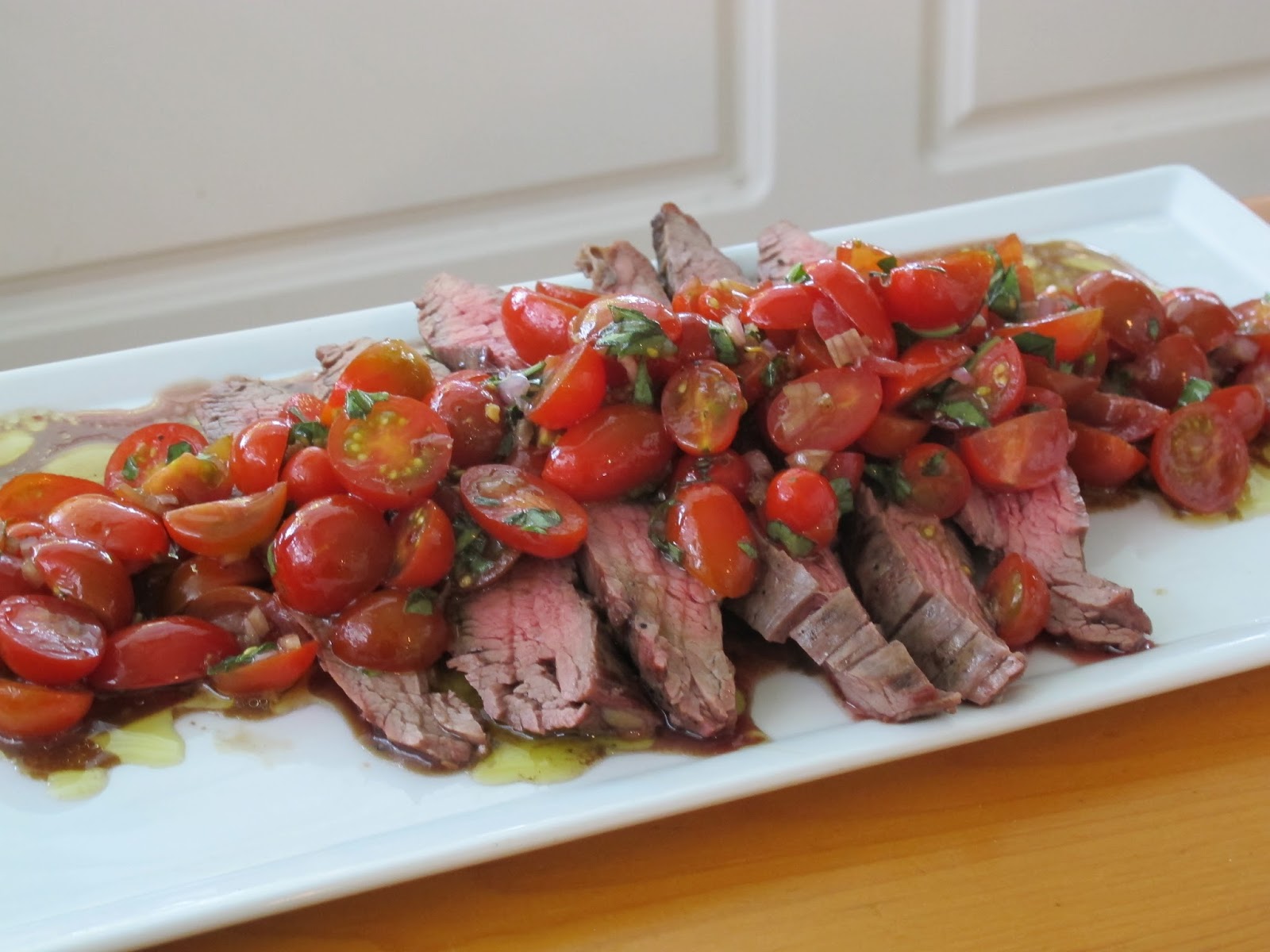 Kitchen Sink Diaries Grilled Flank Steak with Tomato Relish