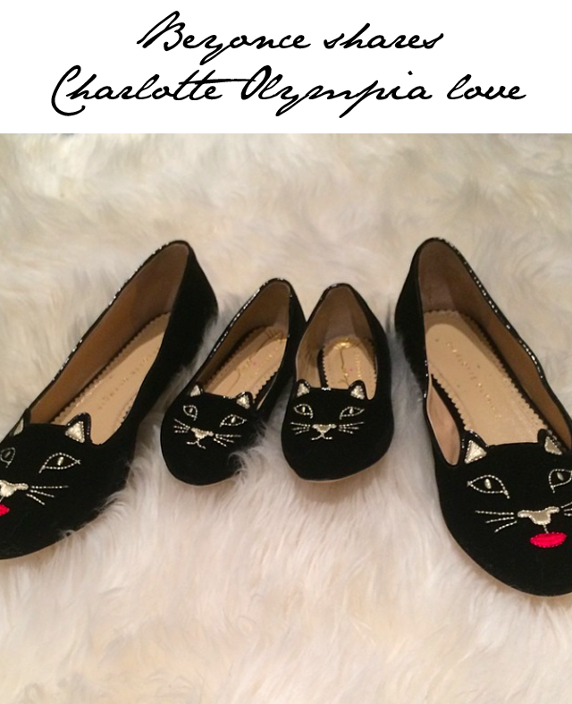 Beyonce and baby Blue Ivy love their Charlotte Olympia cat flats ...
