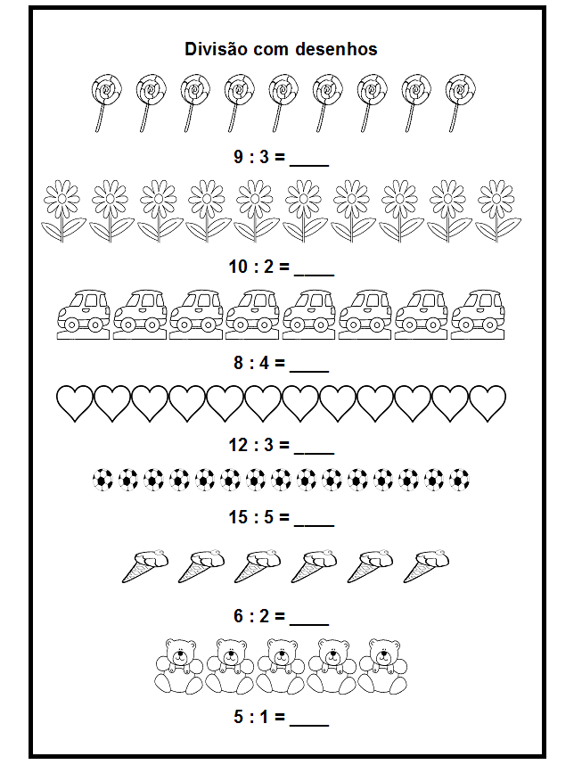 Divisão com desenhos