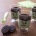 Mousse Frankenstein au chocolat blanc, oreo et spiruline