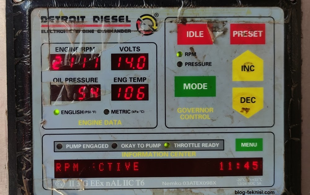 detroit diesel fire commander settings
