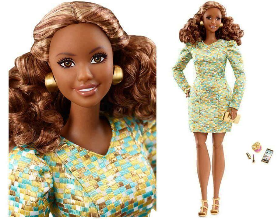 Curvy, Articulated Barbie. black curvy barbie. 