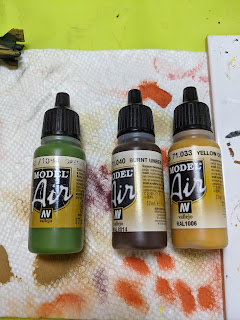 Paints used for the base coats