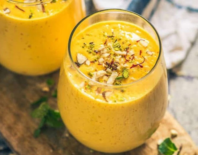 Healthy Indian Mango Lassi #summer #drinks