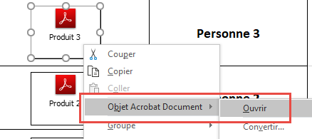 Ouvrir PDF incorporé dans Excel
