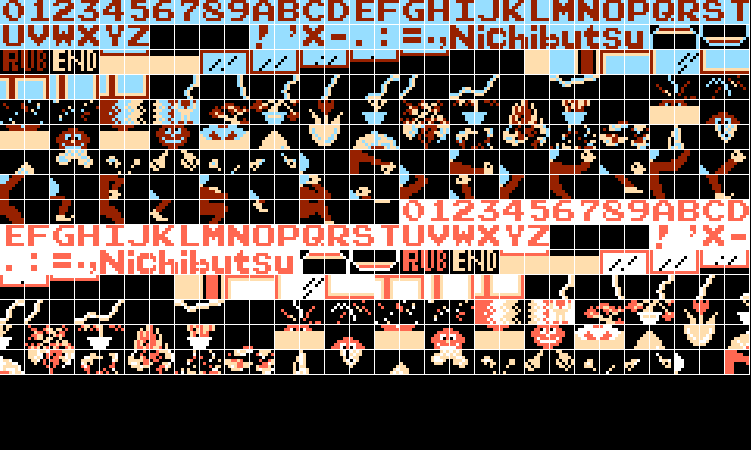 An animation of the construction of the person in the window from the 1980 arcade game, Crazy Climber.  The placement of tiles from the tilemap is shown.
