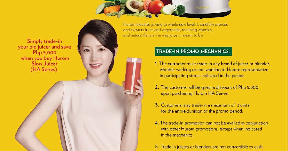 Lemon GreenTea Trade in your old juicer and save Php5000 for a New