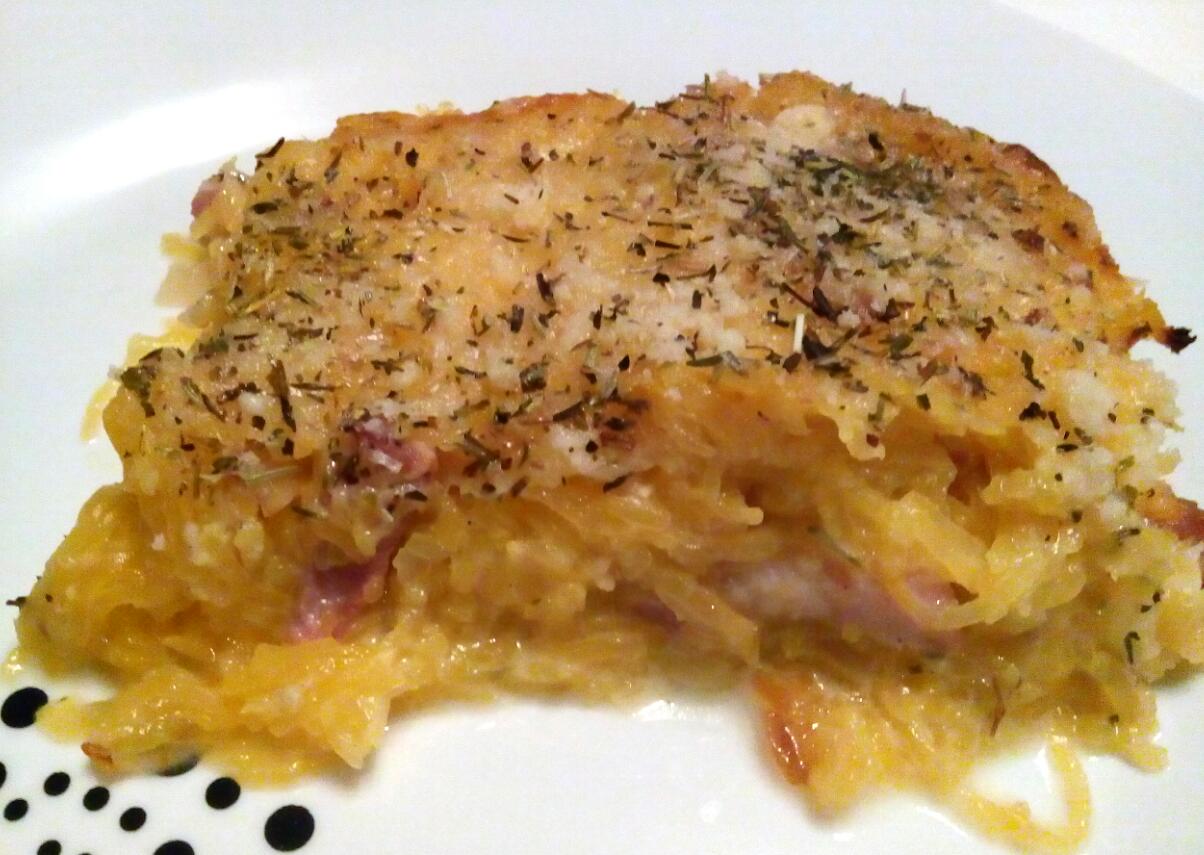 Cocotte forever: Spaghettis de courge carbonara : 183 calories