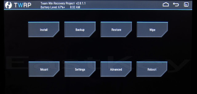 меню TWRP андроид