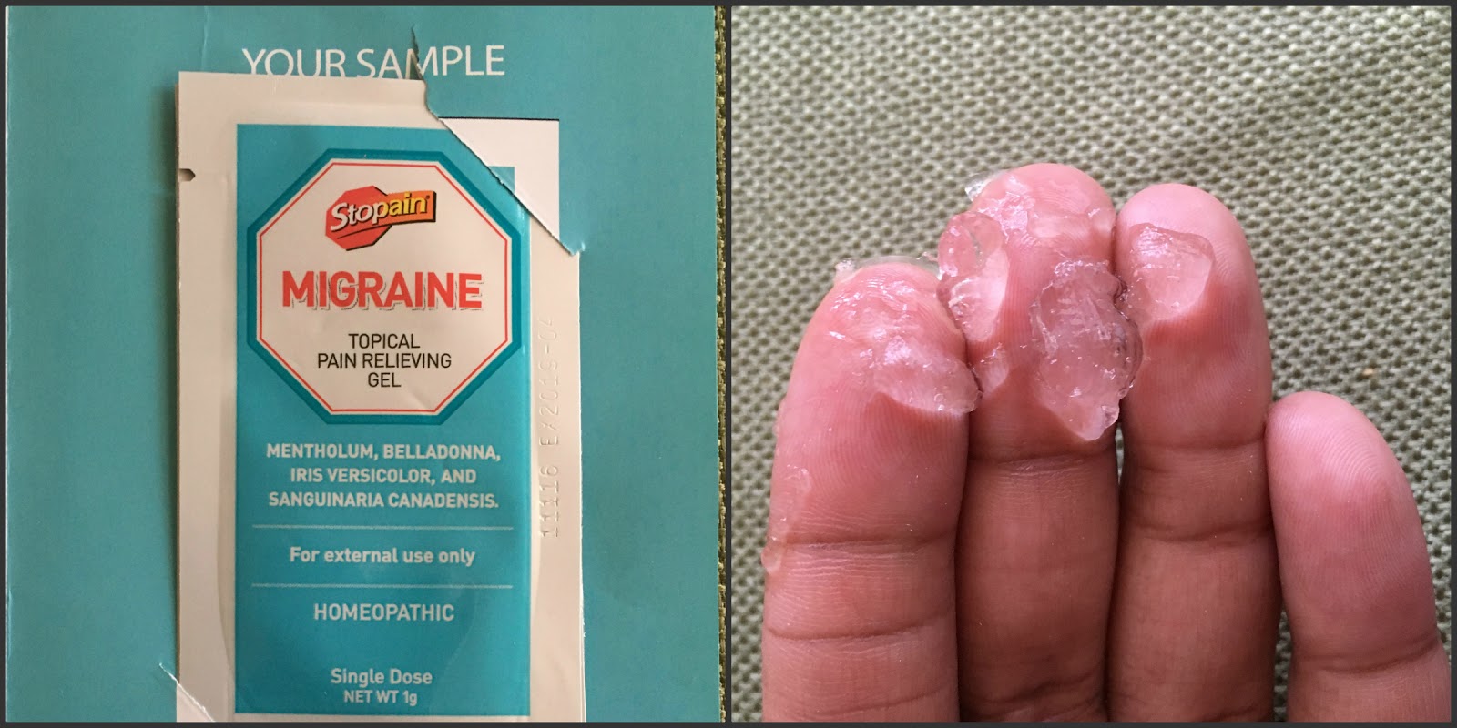 The Migraine Diva Sponsored Stopain Migraine Topical Pain Relieving Gel