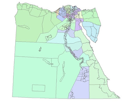 التقسيم الإداري لمصر من الجهاز المركزي للتعبئة العامة والإحصاء 2018 - Egypt Geodatabase