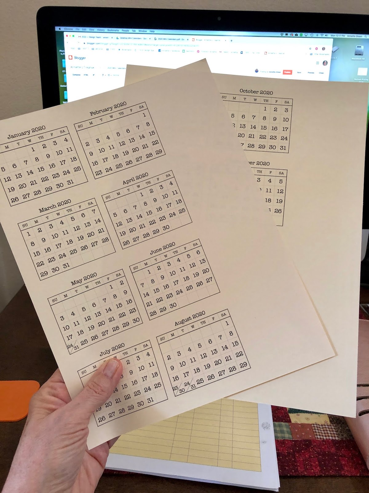 2020 Mini Calendars FREE Printable!