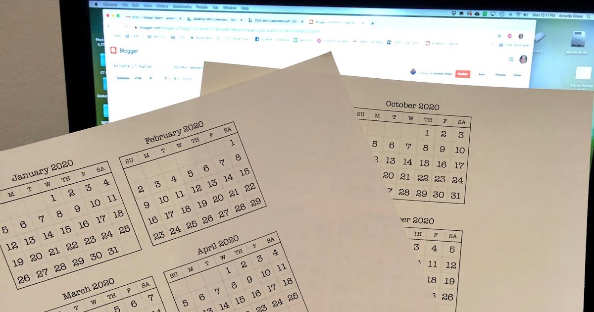 2020 Mini Calendars FREE Printable!