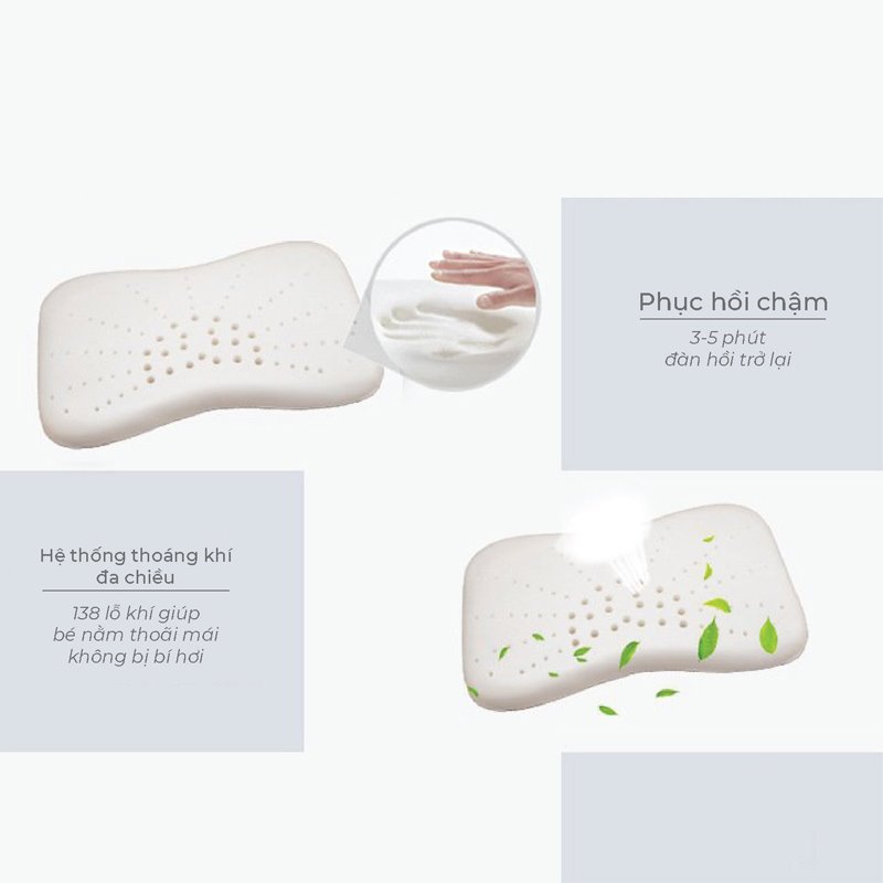 Gối cao su non cho bé Wooji