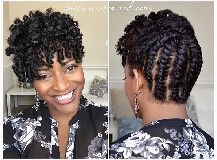 Simple Flat Twist Updo For Natural Hair Curlynikki