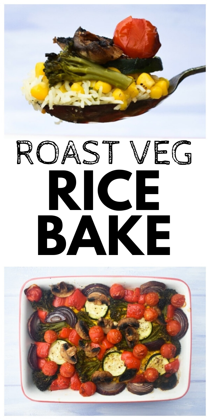 Roasted Vegetable Rice Bake Tinned Tomatoes