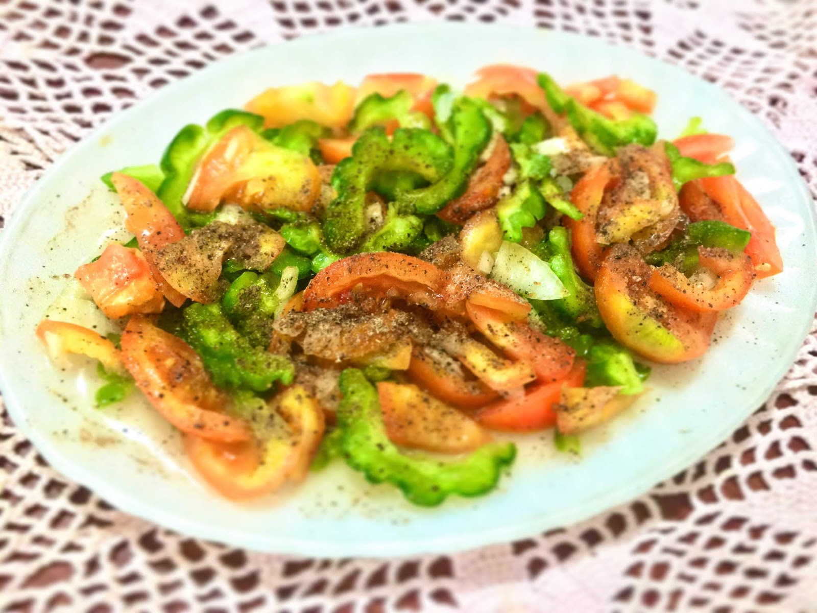 Garden Chef's Needle and Pen Ensaladang Ampalaya (Bitter Melon Salad)