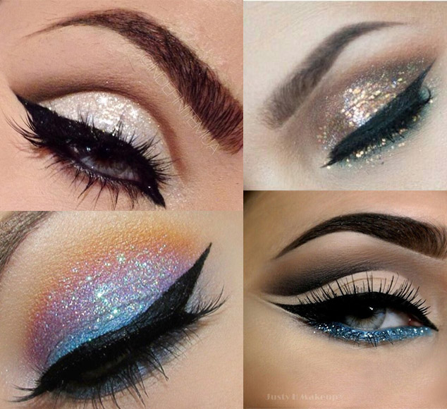 Resultado de imagem para maquiagem com glitter