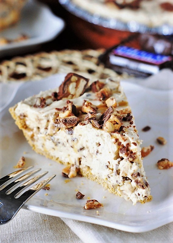 NoBake Snicker Bar Pie The Kitchen is My Playground