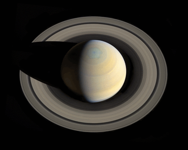 anéis de Saturno desaparecendo